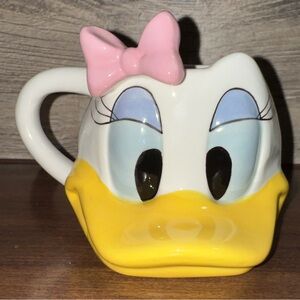 Cute 🥰 Daisy Duck 🦆 3D Ceramic Mug With Pink Bow 🎀 Disney Character Face